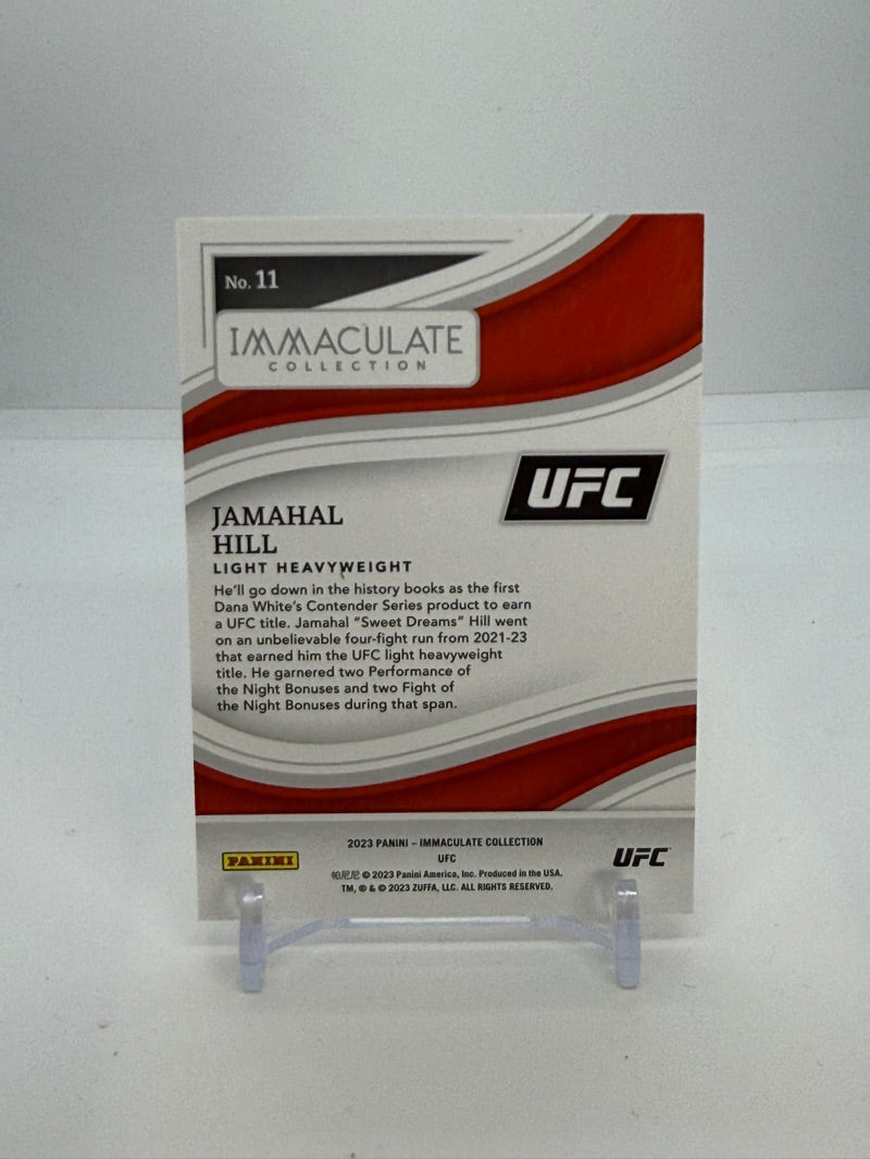 2023 Panini Immaculate UFC Jamahal Hill 14/50 #11 — Raw — back
