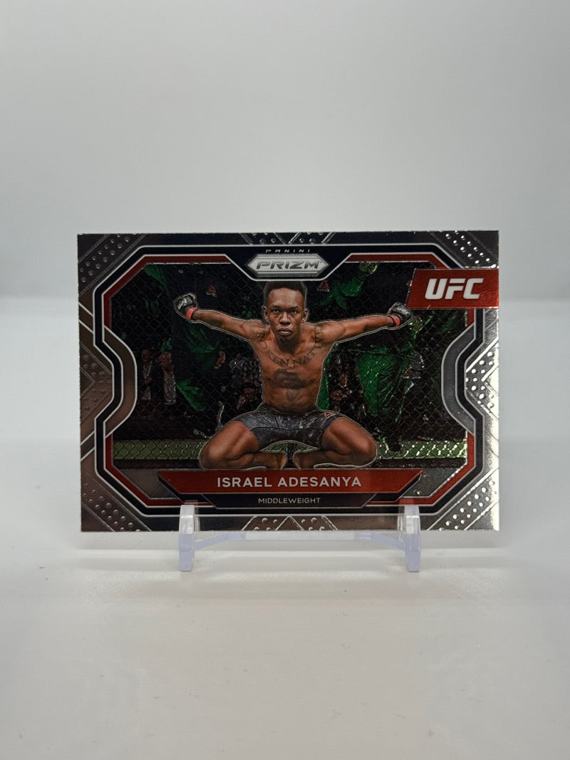 08 2021 Panini Prizm UFC Israel Adesanya Base #120 - 2021 Panini Prizm UFC Israel Adesanya Base #120 — Raw — front
