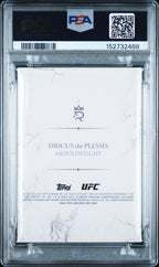 2025 Topps Royalty UFC Dricus Du Plessis Purple 17/35 #3 — PSA 8 — Cert 152732488 — back