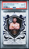 2025 Topps Royalty UFC Dricus Du Plessis Purple 17/35 #3 — PSA 8 — Cert 152732488 — front