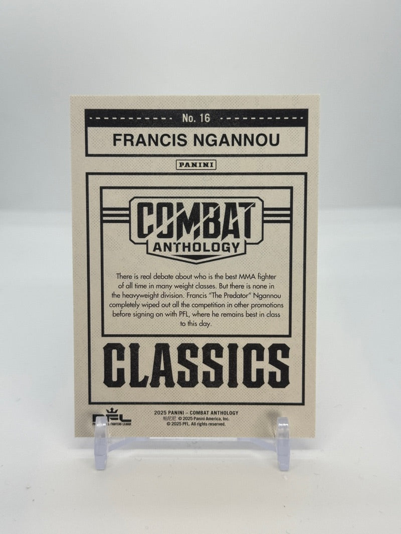 06 2025 Panini Combat Anthology Francis Ngannou Blue Fireworks 59/125 #16 - 2025 Panini Combat Anthology Francis Ngannou Blue Fireworks 59/125 #16 — Raw — back