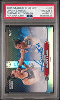2025 Topps Stadium Club UFC Chrome Autographs Luana Santos #LSS — PSA 8 / Auto 10 — Cert 152491645 — front