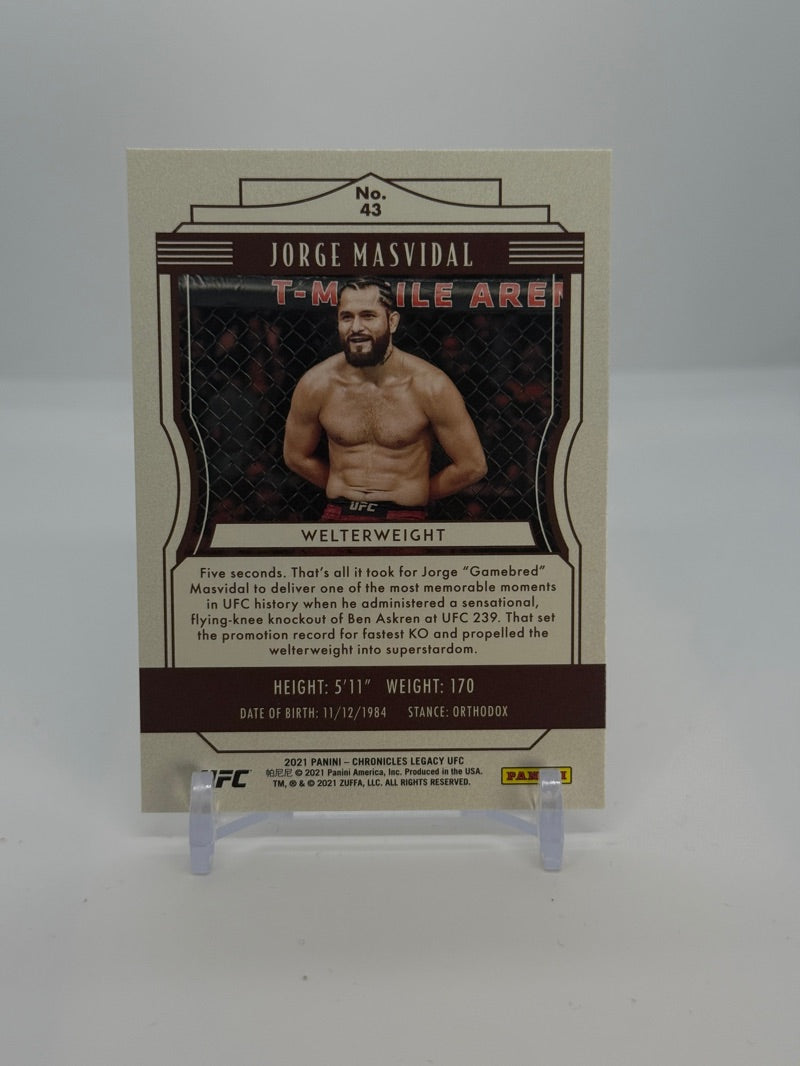2021 Panini Chronicles UFC Jorge Masvidal Legacy Asia Red /88 #43 — Raw — back