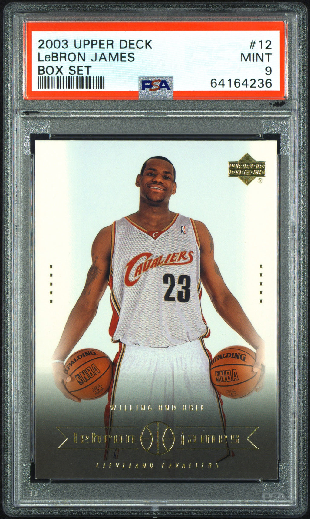 2003 Upper Deck LeBron James Box Set #12 — PSA 9 — front