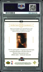2003 Upper Deck LeBron James Box Set #12 — PSA 9 — reverse