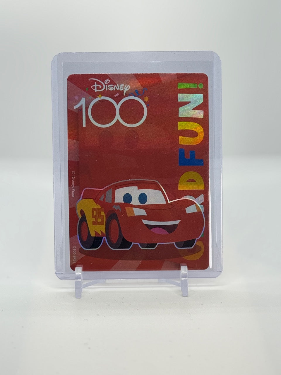 02 Disney 100 — Lightning McQueen — D100-SR32 - original card photo