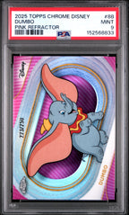 2025 TOPPS CHROME DISNEY #88 DUMBO PINK REFRACTOR, PSA MINT 9, certificate 152568833 — front