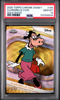 2025 TOPPS CHROME DISNEY #165 CLARABELLE COW GOLD WAVE, PSA GEM MT 10, certificate 152568834 — front