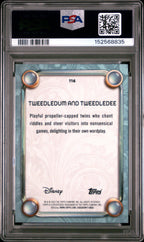 2025 TOPPS DISNEY WONDER #116 TWEEDLEDUM & TWEEDLEE GOLD FOIL, PSA MINT 9, certificate 152568835 — back