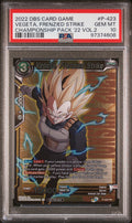 2022 Dragon Ball Super Championship Pack Vol. 2 Vegeta, Frenzied Strike #P-423 — PSA 10