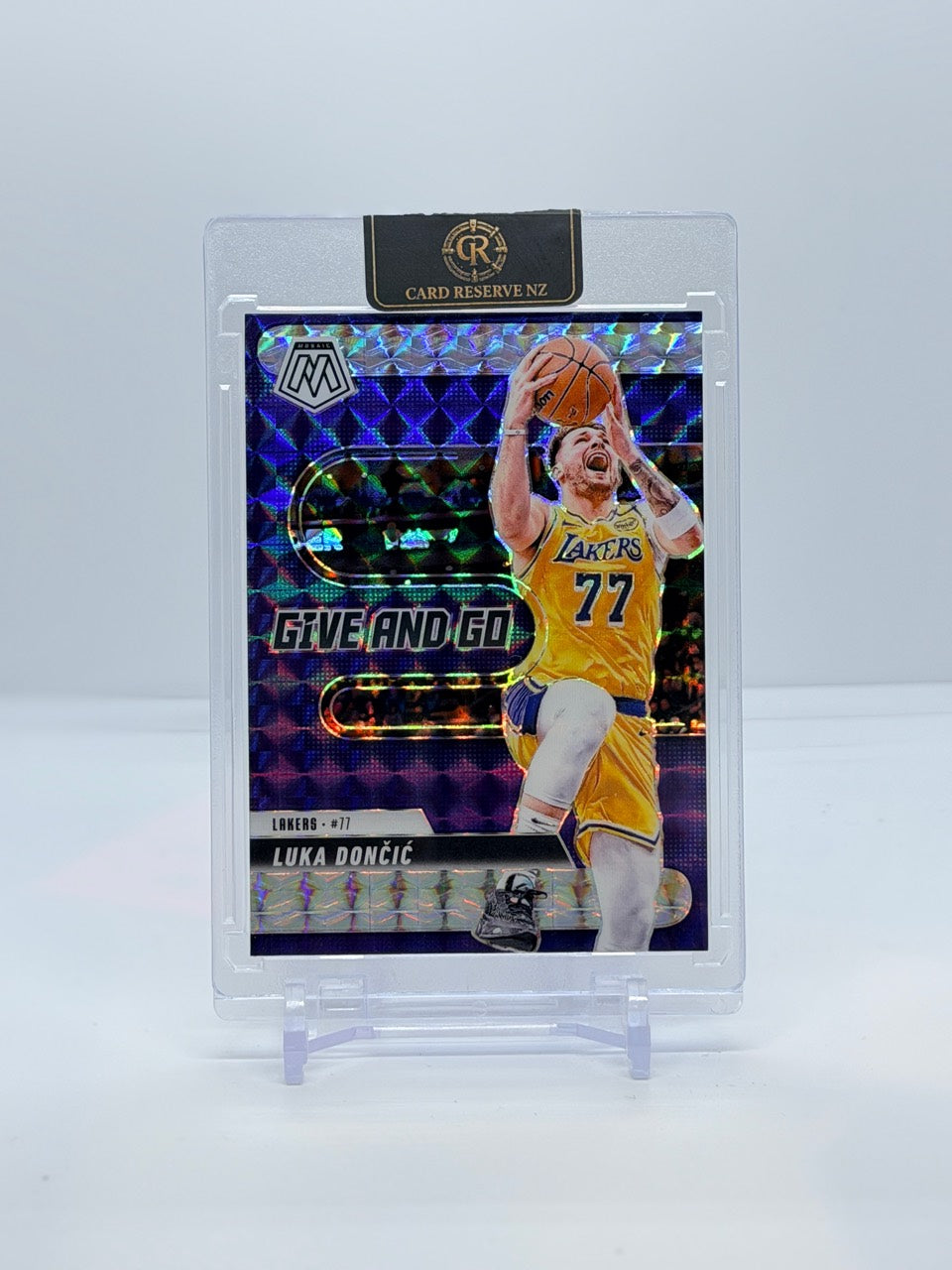2024-25 Panini Mosaic Luka Doncic Give and Go Mosaic Prizm #4 — Raw — actual card front