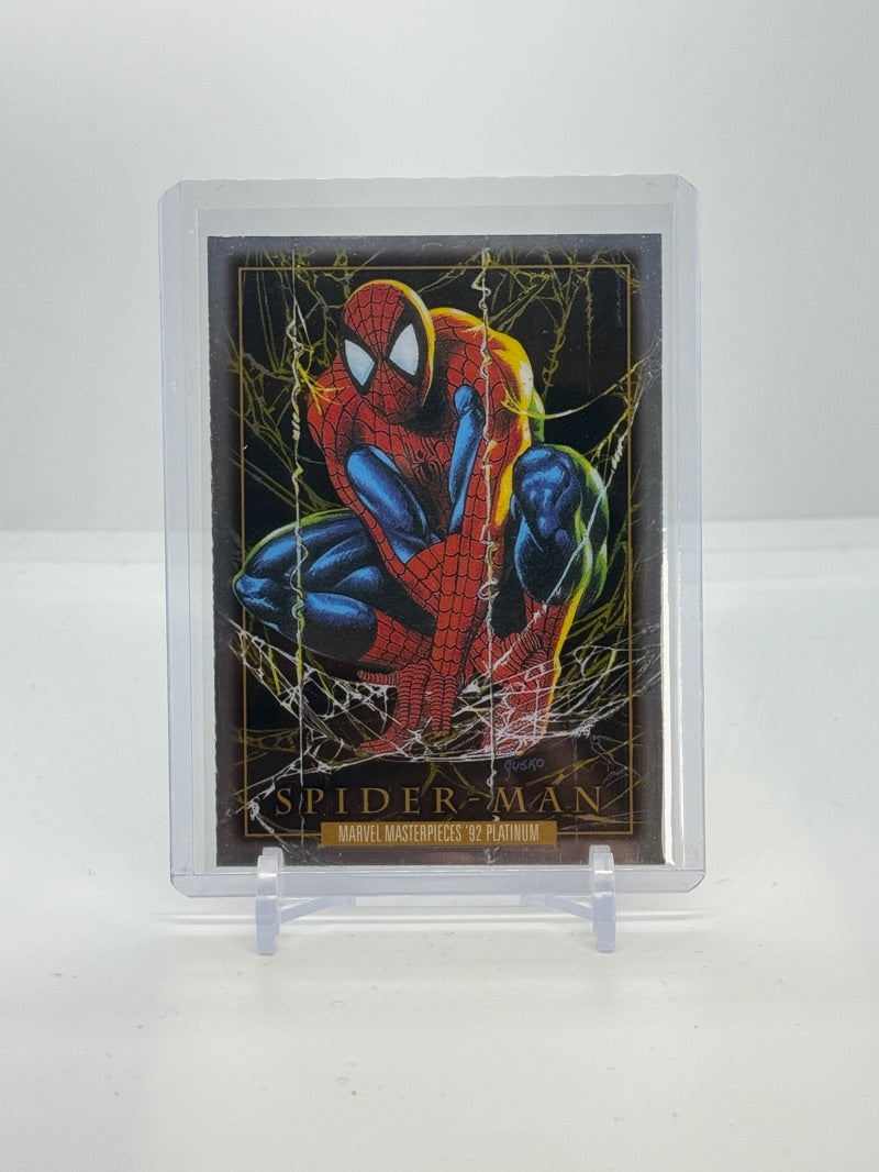 2024 Marvel Masterpieces '92 Platinum Spider-Man Base #87 — Raw — front