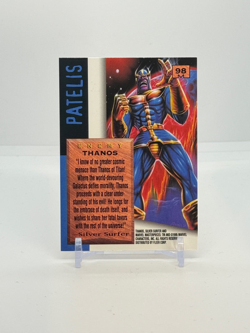 1995 Marvel Masterpieces Thanos Emotion Signature #98 — Raw — reverse