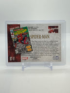 2024 SkyBox Marvel Masterpieces '92 Platinum Spider-Man Variant Cover #87-V — Raw — reverse