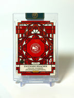 2024-25 Panini Mosaic Zaccharie Risacher Stained Glass SSP Rookie #6 — Raw — back