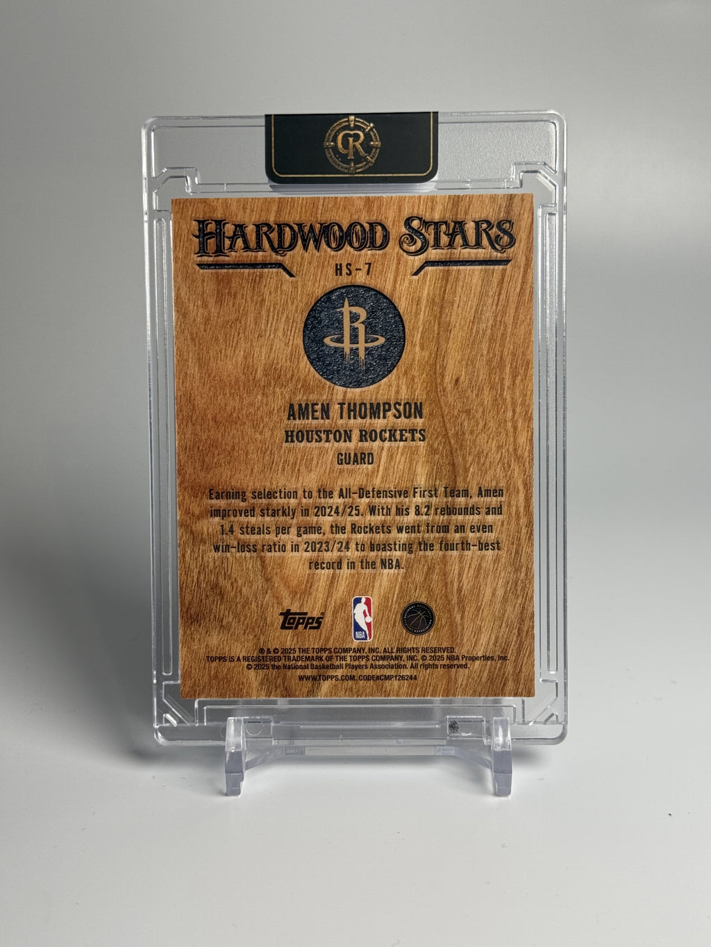 2025-26 Topps Amen Thompson Hardwood Stars #HS-7 — Raw — back