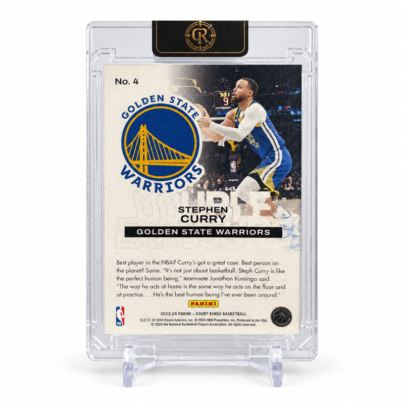 2023-24 Panini Court Kings Stephen Curry Double Exposure #4 — Raw — back