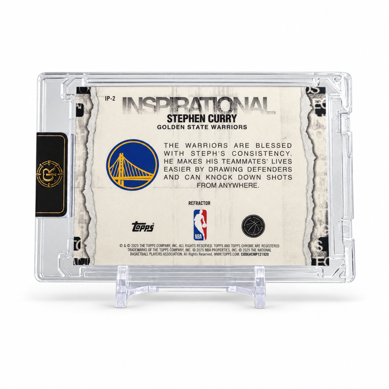 2025-26 Topps Chrome Stephen Curry Inspirational Refractor #IP-2 — Raw — back