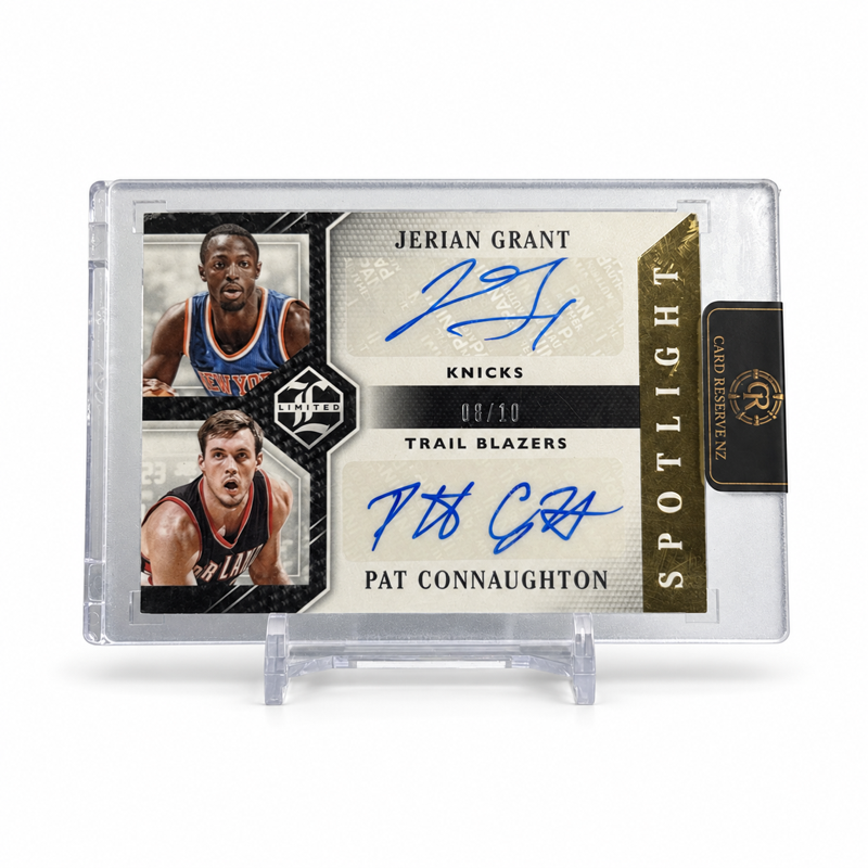 2015-16 Panini Limited Pat Connaughton / Jerian Grant Dual Spotlight Autograph 08/10 #LD-NDR — Raw — front
