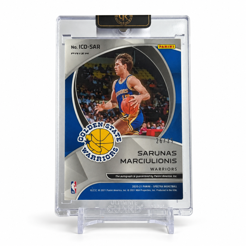 2020-21 Panini Spectra Sarunas Marciulionis Icons Autograph /35 #ICO-SAR — Raw — back