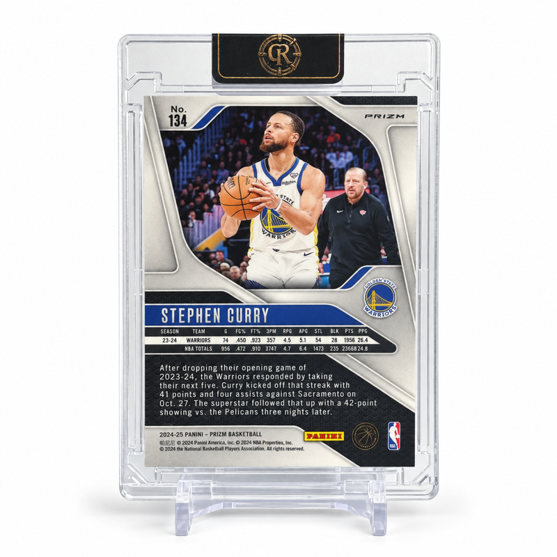 2024-25 Panini Prizm China Stephen Curry International Silver Wave #134 — Raw — back