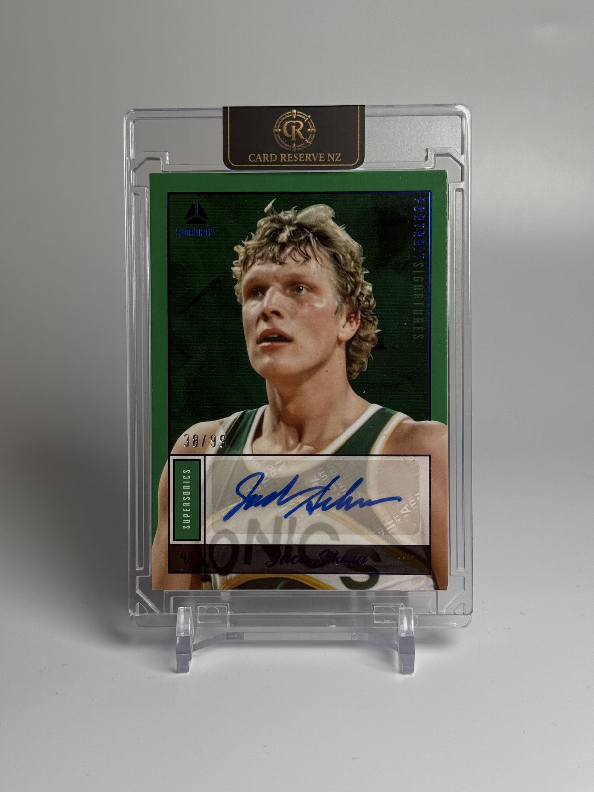 2022-23 Panini Chronicles Jack Sikma Portrait Signatures #PS-JSK — Raw — front