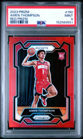 2023 Panini Prizm Amen Thompson Red Prizm #150 — PSA 9 — front