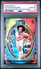 2024 Panini Select Select Future Kyshawn George Tie-Dye Prizm #8 — PSA 10 — front