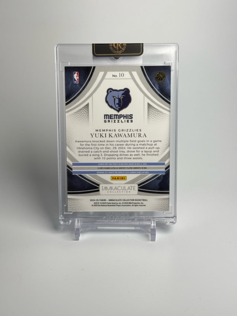 2024-25 Panini Immaculate International Yuki Kawamura Emerald Rookie /8 #10 — Raw — back