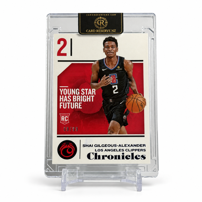 2018-19 Panini Chronicles Shai Gilgeous-Alexander Blue Foil Rookie 68/99 #89 — Raw — front
