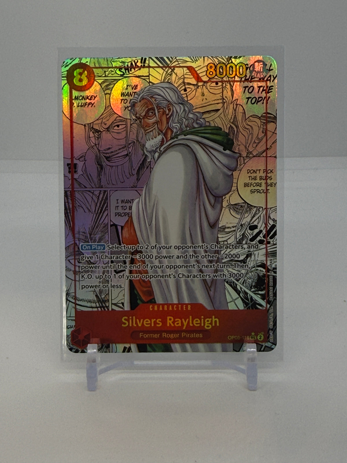 Silvers Rayleigh (Parallel) (Manga) - Two Legends #OP08-118 - Ungraded — actual card, copy 1, front
