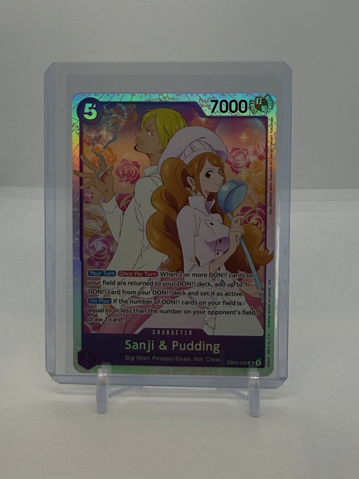 Sanji & Pudding EB02-035 — actual card, copy 1, front