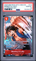 2026 One Piece OP14-EB04 The Azure Sea's Seven Monkey D. Luffy #013 Alternate Art — PSA 10 — front