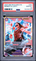 2025 One Piece EB02 Anime 25th Collection Monkey D. Luffy #061 — PSA 10 — front