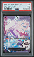 2025 One Piece PRB02 One Piece Card the Best Vol.2 Gum-Gum Giant #078 Alternate Art — PSA 9 — front