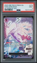 2025 One Piece PRB02 One Piece Card the Best Vol.2 Gum-Gum Giant #078 Alternate Art — PSA 9 — front