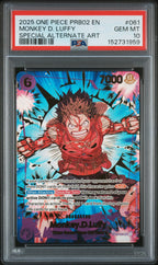 2025 One Piece PRB02 One Piece Card the Best Vol.2 Monkey D. Luffy #061 Special Alternate Art — PSA 10 — front