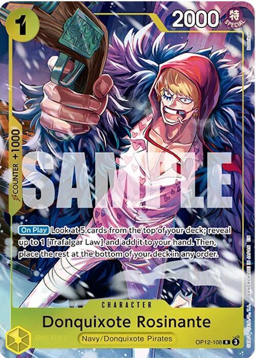 05 Donquixote Rosinante (Illustration Box Vol.6) OP12-108 | One Piece Promotion Cards | English - Donquixote Rosinante (Illustration Box Vol.6) OP12-108 — catalogue image