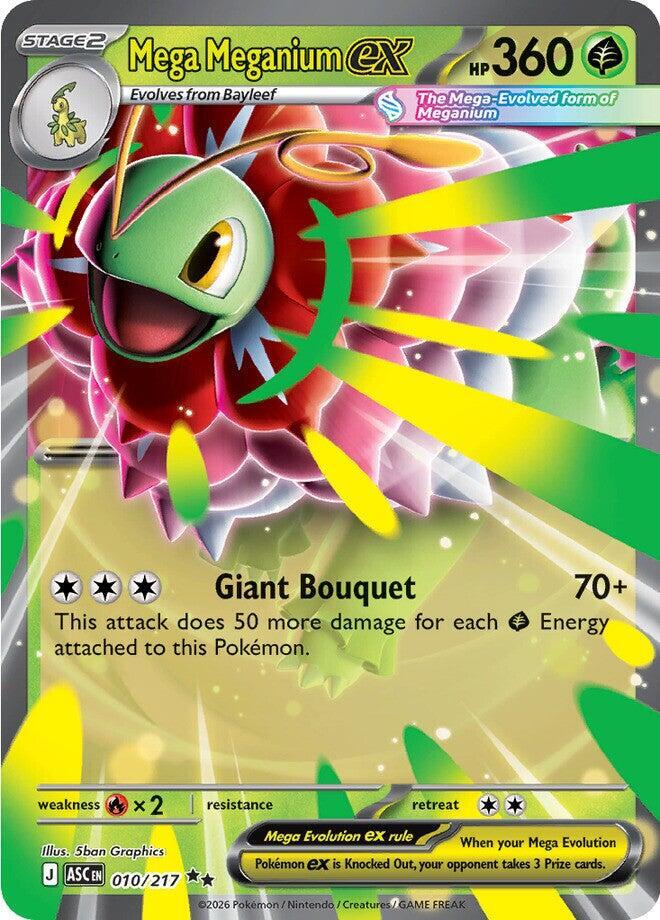 11 Mega Meganium ex 010/217 | Ascended Heroes - Mega Meganium ex 010/217, catalogue image — PR Section 1A