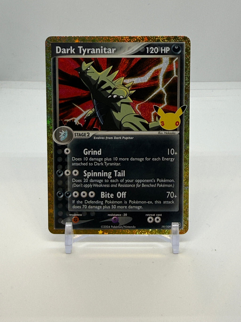 Dark Tyranitar 19/109, actual card copy 1 front — PR Section 1A