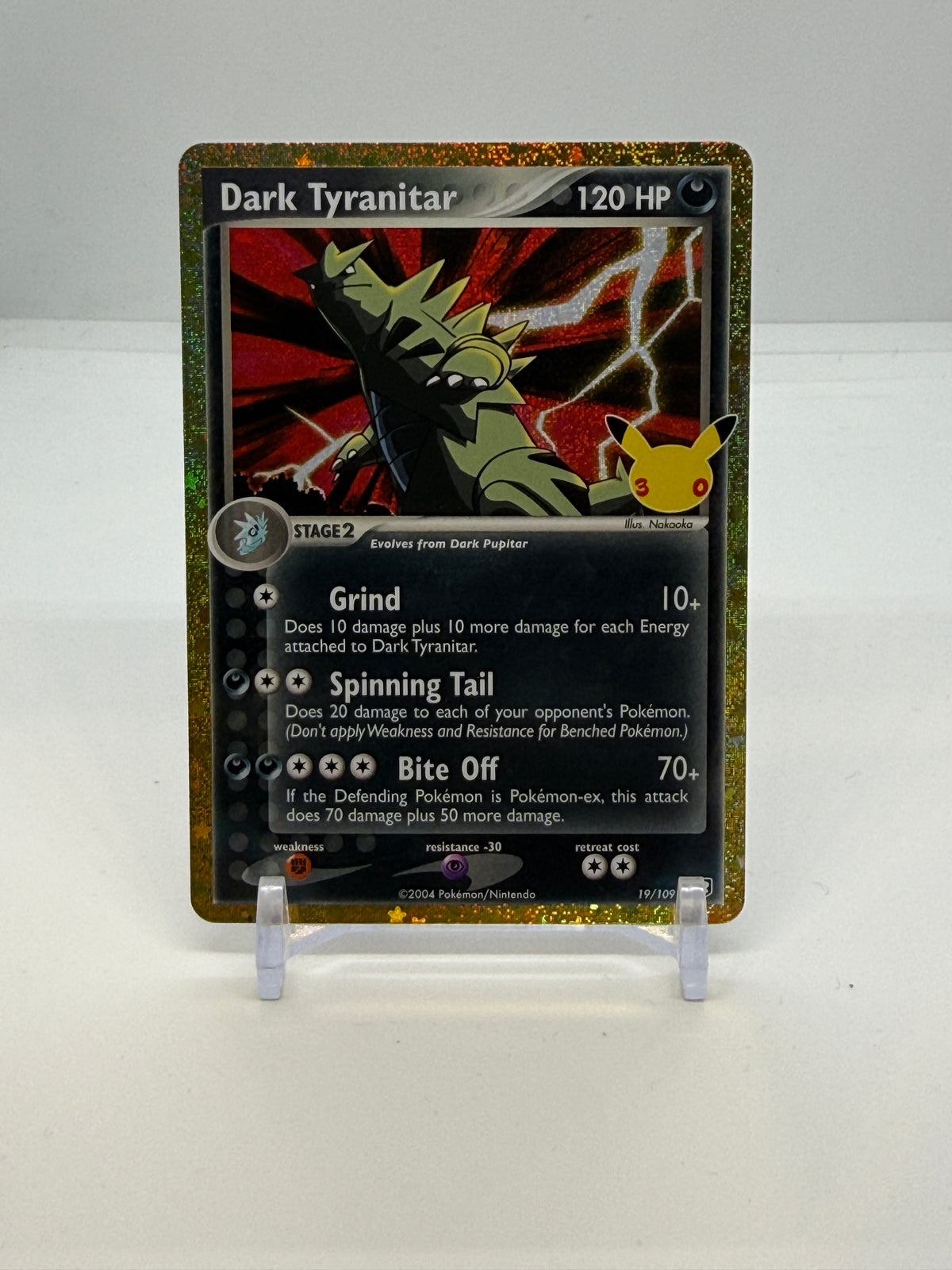 Dark Tyranitar 19/109, actual card copy 1 front — PR Section 1A