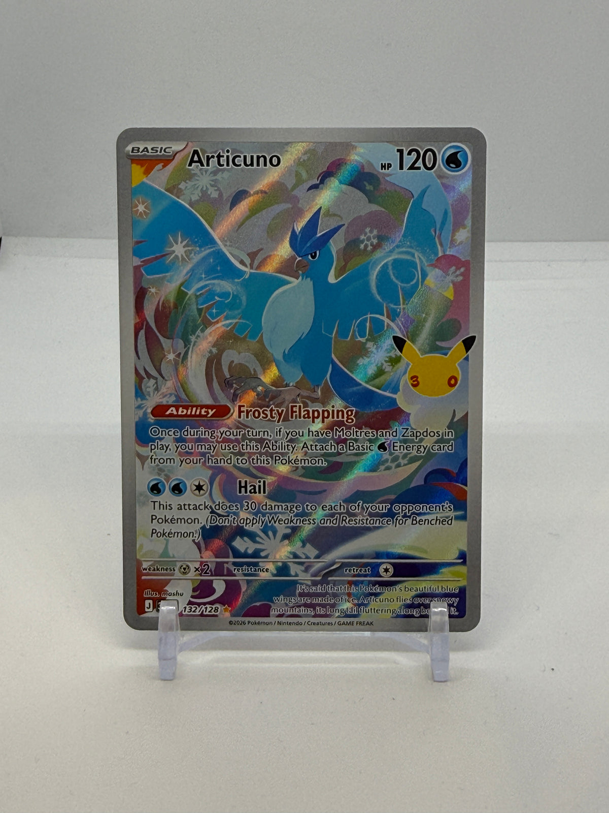 Articuno 132/128, actual card copy 2 front — PR Section 1A