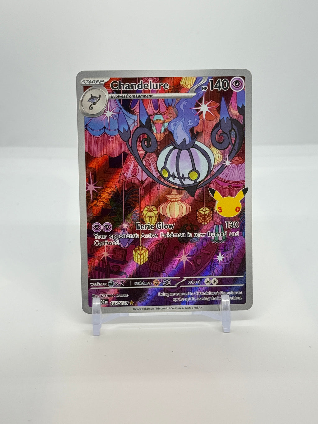 Chandelure 137/128 — actual card front photo — PR Section 1A