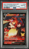 2021 Pokémon SWSH Black Star Promo Lance's Charizard V Celebrations Collection #133 — PSA 10 — cert 126485856 — front