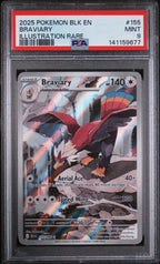 2025 Pokémon Black Bolt Braviary Illustration Rare #155 — PSA 9 — cert 141159677 — front