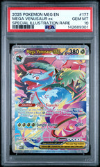 2025 Pokémon Mega Evolution Mega Venusaur ex Special Illustration Rare #177 — PSA 10 — cert 142689301 — front