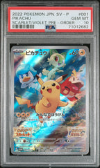 2022 Pokémon Japanese SV Promo Pikachu Scarlet & Violet Pre-Order #001 — PSA 10 — cert 71012682 — front