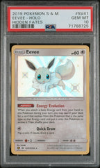 2019 Pokémon Sun & Moon Hidden Fates Eevee-Holo #SV41 — PSA 10 — cert 71768725 — front