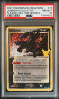 2021 Pokémon Celebrations Classic Collection Umbreon-Gold Star #17 — PSA 10 — cert 73699302 — front