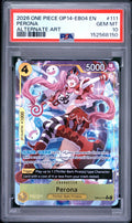 2026 One Piece Op14-Eb04-The Azure Sea's Seven Perona Alternate Art #111 PSA 10 — PSA 152568150 — front